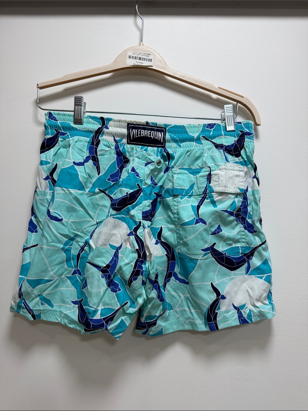 Vilebrequin Aqua Whale Pattern Swim Shorts